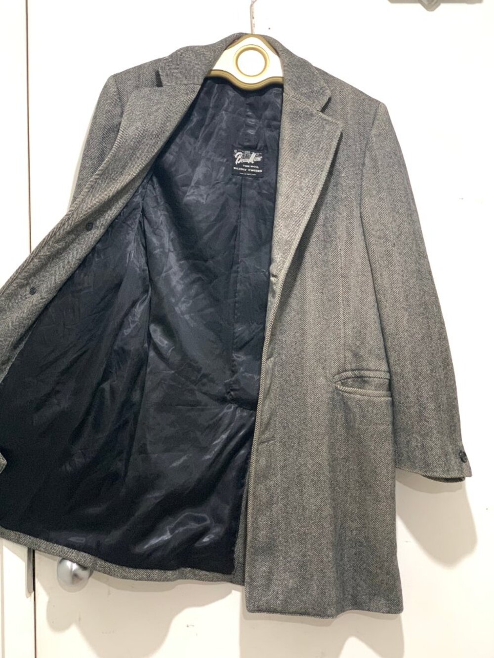VINTAGE EATON - BEAU MARC MADE IN ENGLAND FINE SAXONY TWEEDS COATS SIZE S